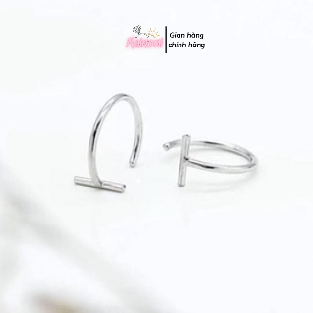 Bông tai bạc xinh xinh, thiết kế đơn giản mang lại sự dịu dàng nữ tính  Mainomi Shop Bạc Xinh