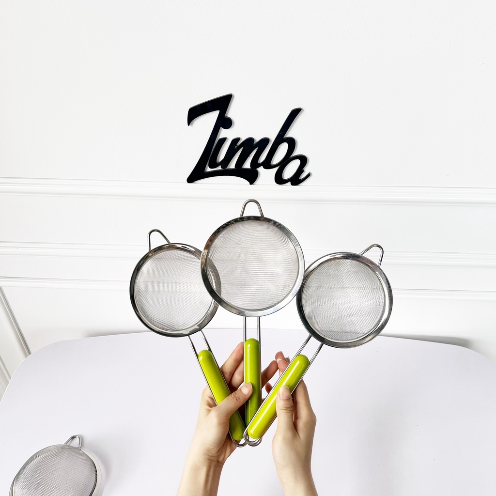 Rây Lọc Cháo Inox Cán Xanh, Rây Lọc Nước Ép, Thức Ăn Dặm Cho Bé, Chất Liệu Inox Chống Gỉ An Toàn Cho Trẻ Nhỏ
