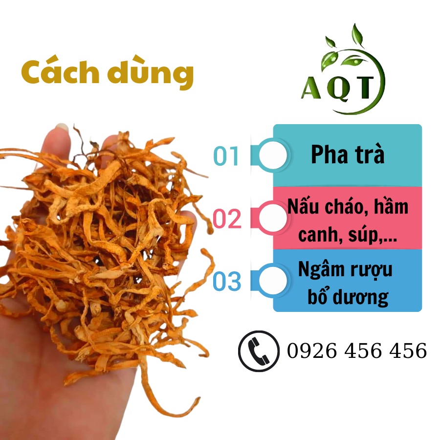 Hoa Đông Trùng Hạ Thảo Sấy Khô 1KG Thượng Hạng (Sợi Vàng, Thơm), Bông Đông Trùng Bồi Bổ Cơ Thể