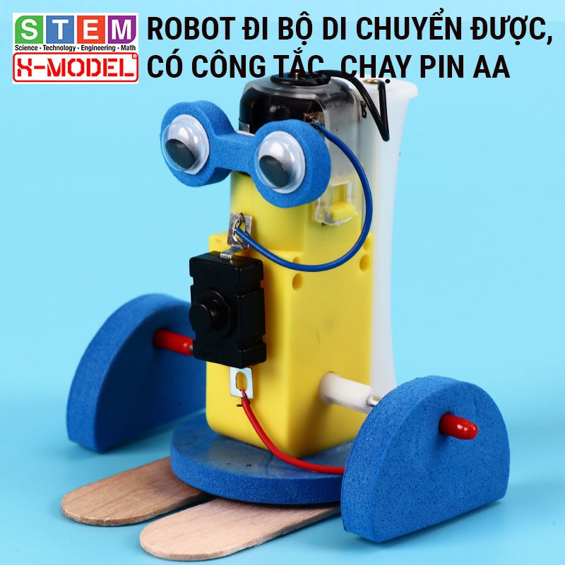 Đồ chơi thông minh, sáng tạo STEM RoBot đi bộ có công tắc X-MODEL ST75 cho bé, Đồ chơi cho bé DIY| Giáo dục STEM, STEAM