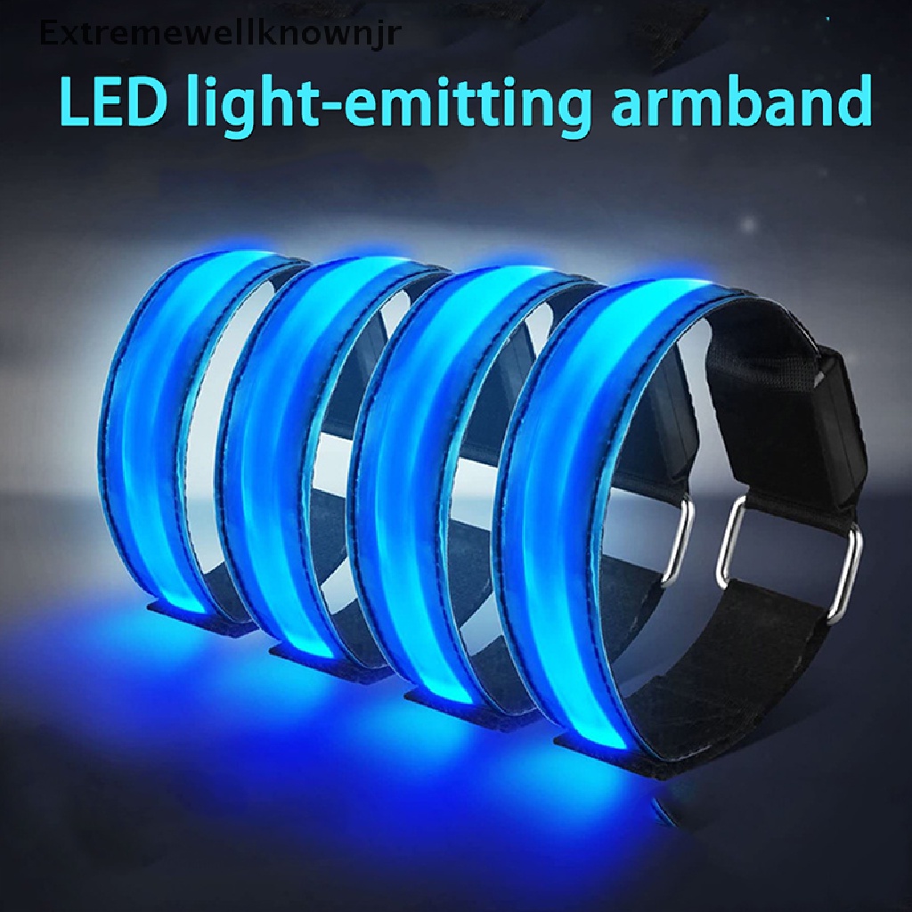 Băng Đeo Cánh Tay Có Đèn LED Phản Quang An Toàn Khi Chạy Bộ Ban Đêm
