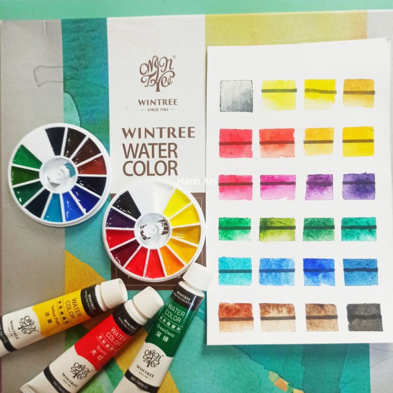 Pocket màu nước Wintree 24 màu 0.5ml
