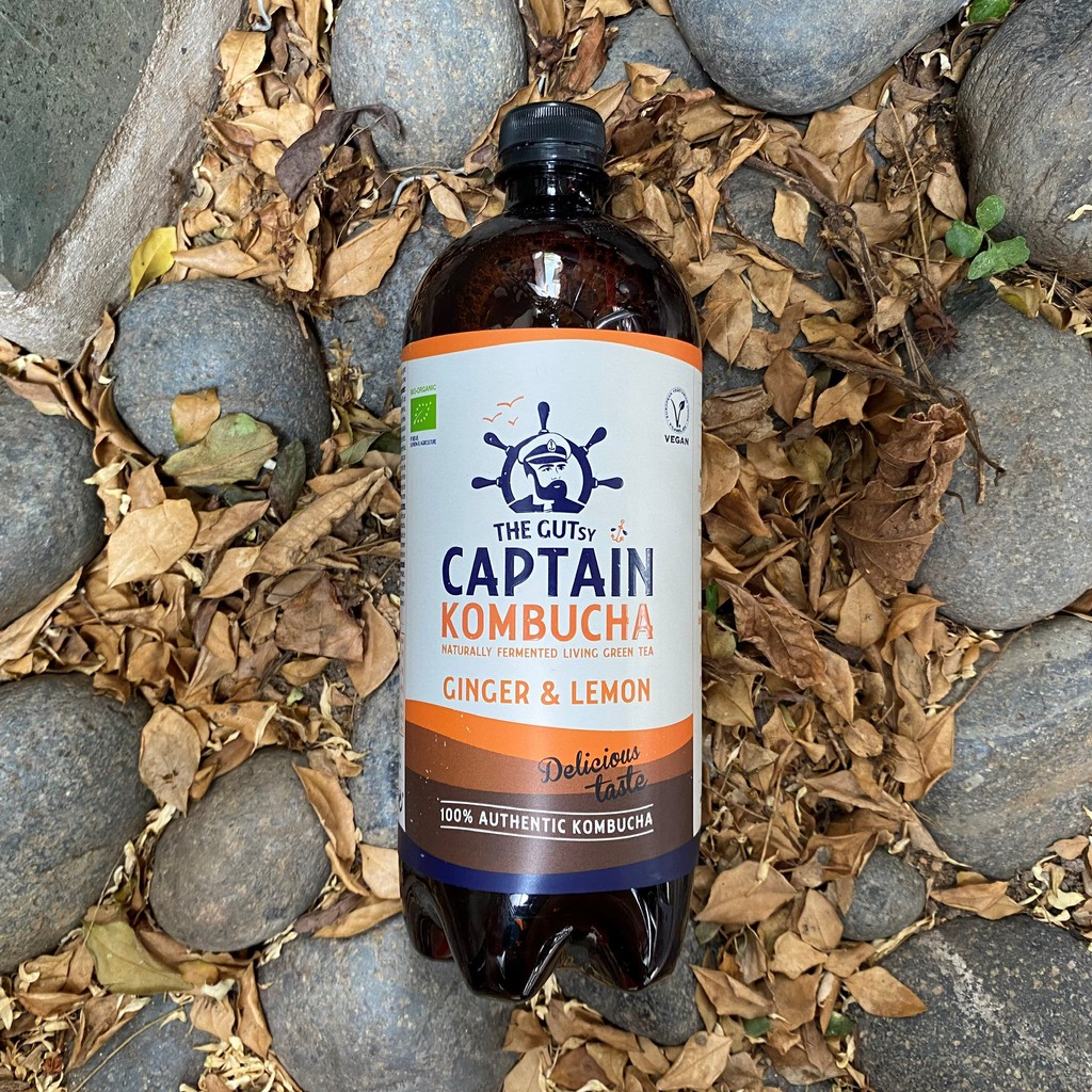 Date T10/22 - Trà dưỡng sinh Kombucha hữu cơ 1L The GUTsy Captain