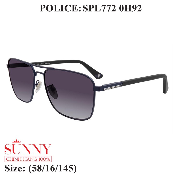 Kính mát chính hãng Police SPL772 màu sắc thời trang, thiết kế dễ đeo bảo vệ mắt