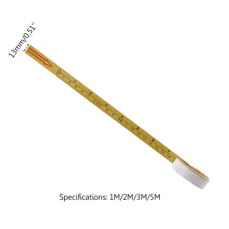 Thước Dây Bằng Thép Tự Dính Dài 1 / 2 / 3 / 5M Chống Rỉ Sét Tiện Dụng
