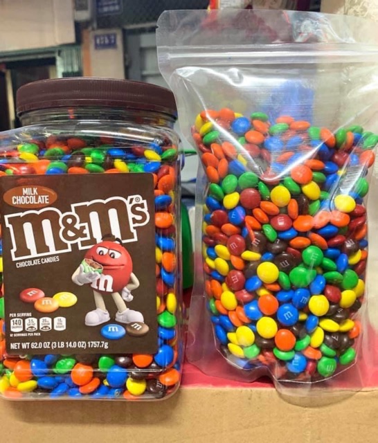 HÀNG MỸ] Socola M&M không nhân , có nhân hộp 1.8kg ( date 2022)