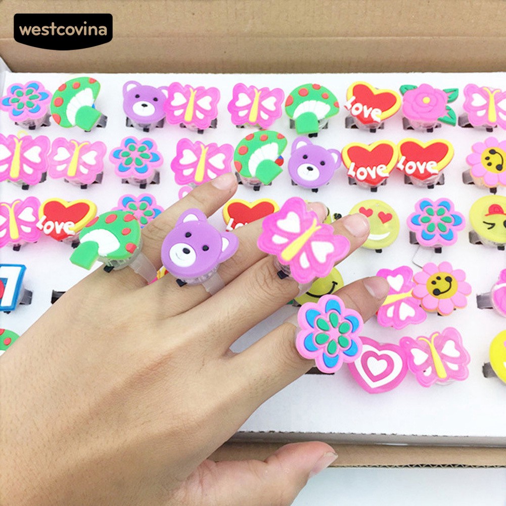 Nhẫn Hình Gấu Hoạt Hình Có Đèn Led Dễ Điều Chỉnh