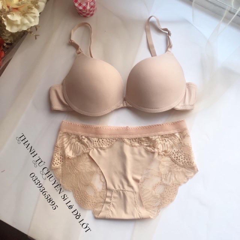 Bộ lót cài Trước quần su phối ren Cao cấp