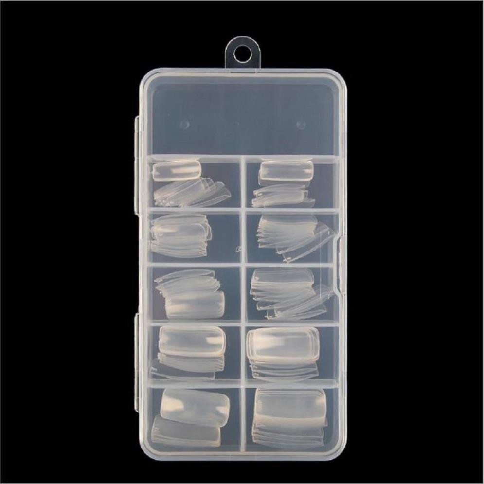 Móng tay giả trong suốt 100 cái/hộp