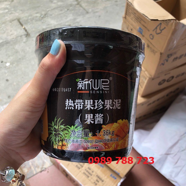 Sauce Sốt Hoa Quả Nhiệt Đới hộp 1,36kg dùng pha trà hoa quả cực ngon