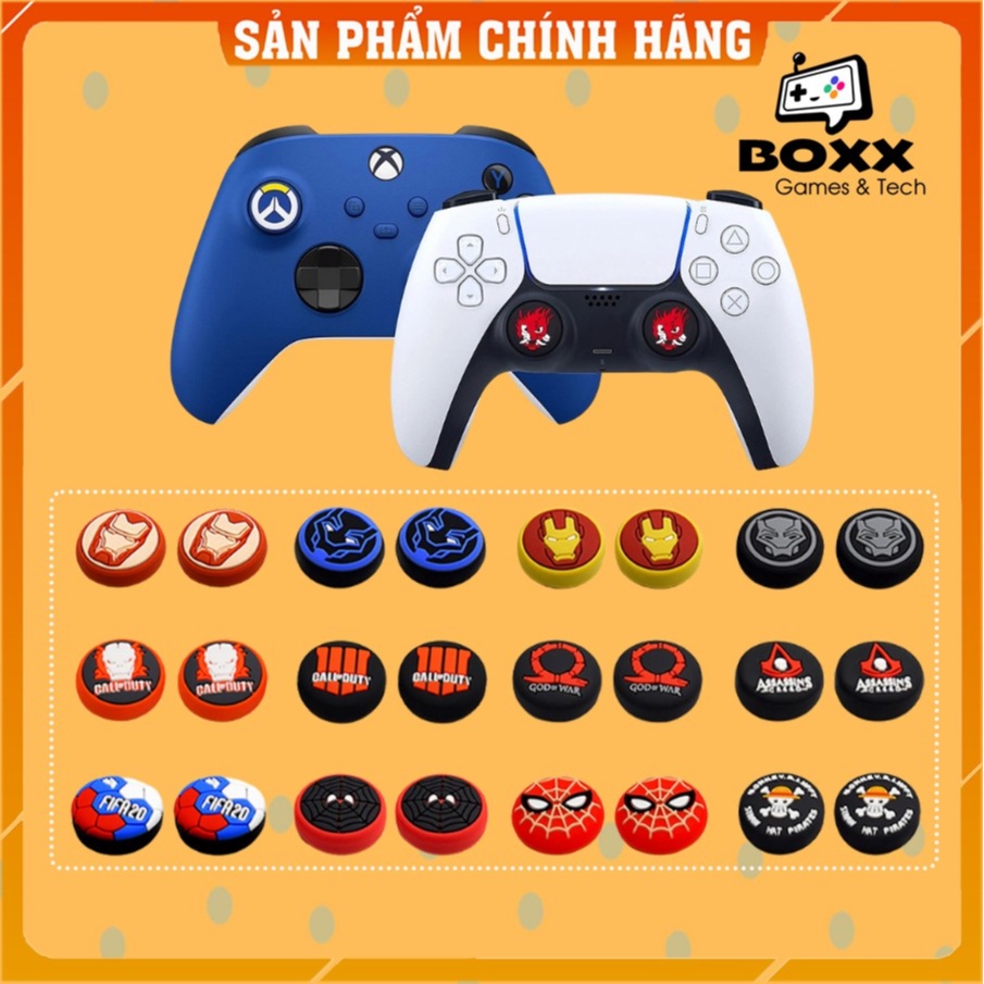 Núm cao su bọc cần analog cho tay cầm Xbox, PS4, PS5 (bán theo cặp 2 núm) - Nhiều màu lựa chọn