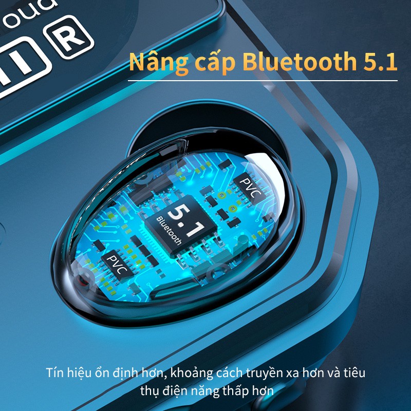 Tai nghe TWS Bluetooth A17 5.1 màn hình LED dung lượng lớn hoạt động cảm ứng