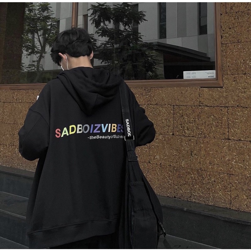 Áo Khoác SADBOIZ Saboizvibes Zipper 7 Màu Chữ Thêu Chất Nỉ Bông Full Tag TUN SHOP UNISEX