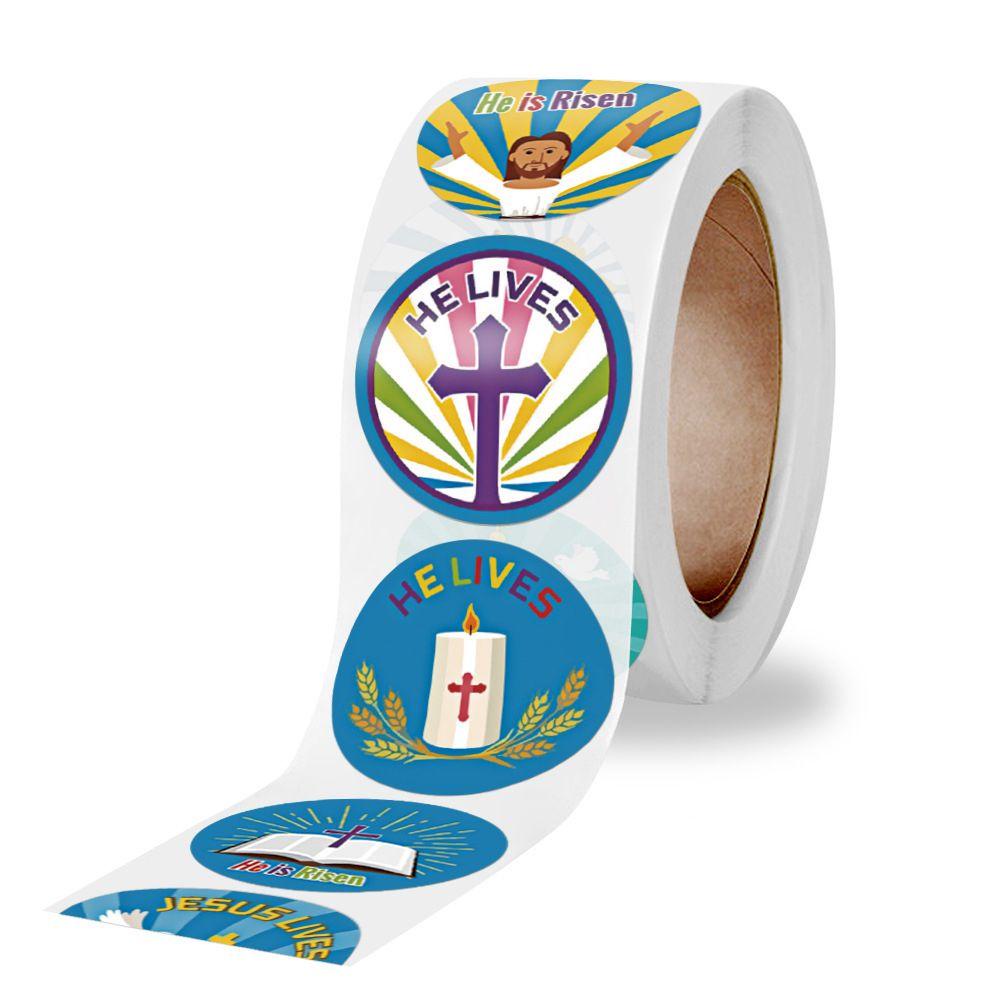 Bộ 500 Nhãn Dán Trang Trí Túi Bánh Kẹo In Chữ Handmade