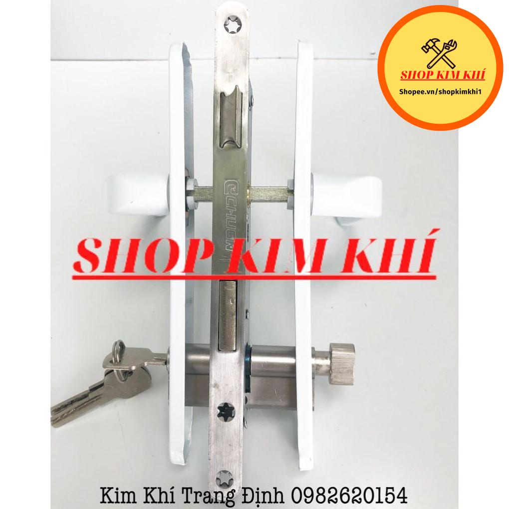 [Kim khí] Bộ Khóa Tay Gạt Lắp Cửa Nhôm Hệ 4400 Việt Pháp - Loại 1