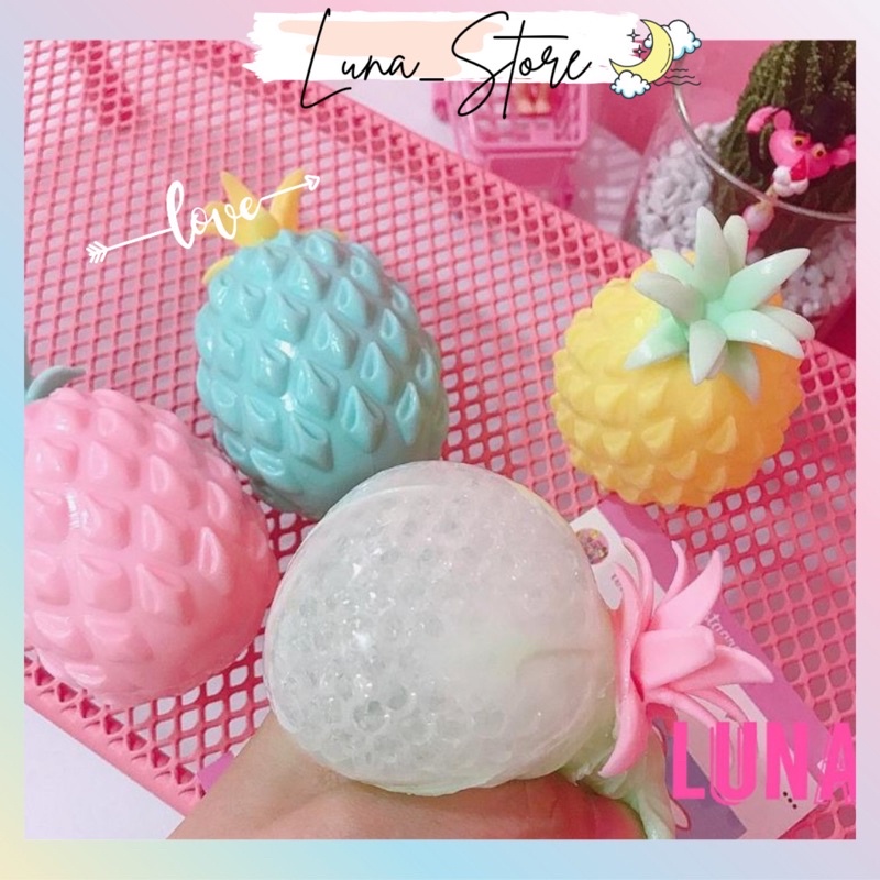 🍍Dứa bóp 🍍hạt nở, dứa bóp squisy trứng lưới
