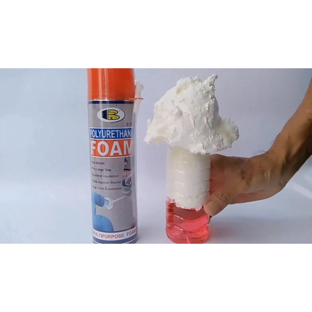 Chai keo bọt xốp cách nhiệt, chai keo bọt nở cách âm, cách nhiệt Polyurethane Foam (PU Foam)- Bosny B129 - Nhập khẩu TL