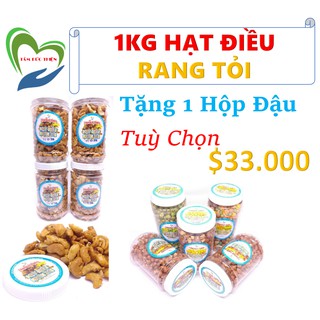 _1 KG Hạt Điều Rang Tỏi Thương hiệu Tâm Đức Thiện+Tặng 1 Hộp Đậu Tuỳ Chọn