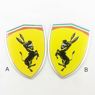 1 x Nhãn Dán Logo Xe Hơi Ferrari Bằng Nhôm