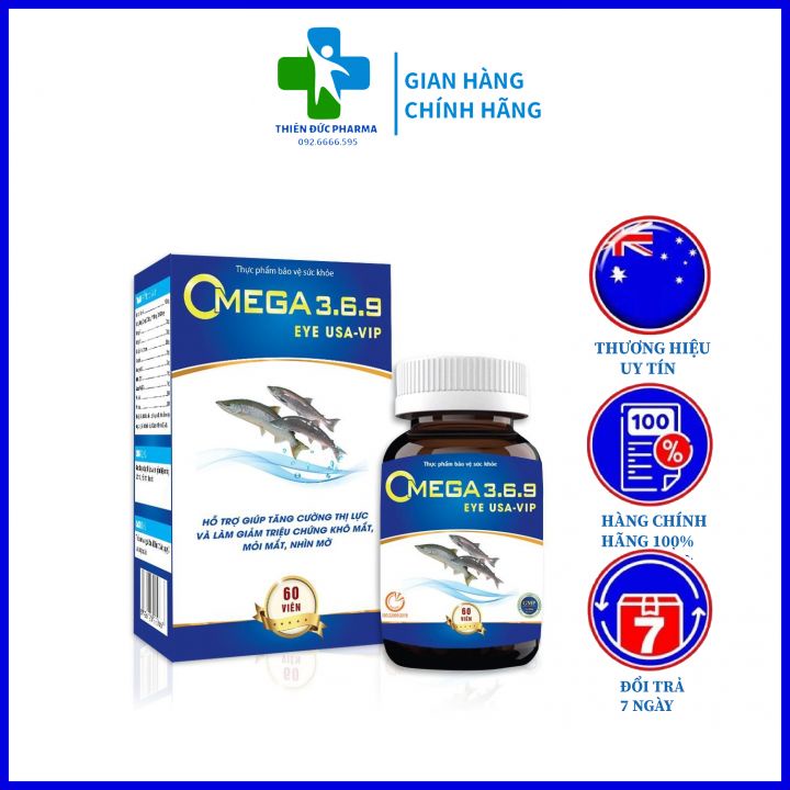 Viên Uống Omega 3.6.9 Eye-Vip Tăng Cường Thị Lực Giảm Triệu Chứng Khô Mắt, Mỏi Mắt