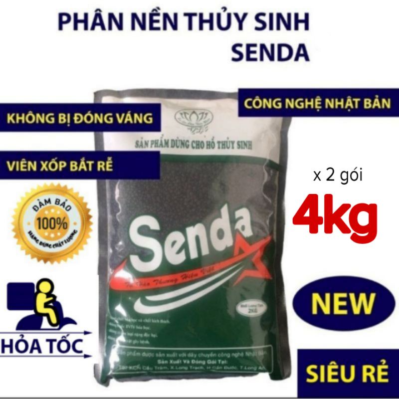 phân nền senda 2 gói 2kg tổng 4kg giá rẻ...