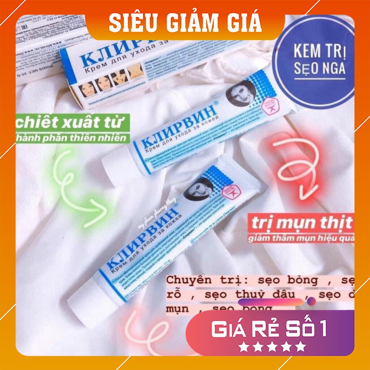 Sẹo Nga 💕FREE SHIP💕 Kem KLIRVIN Chuyên Gia Làm Mờ Sẹo 25G