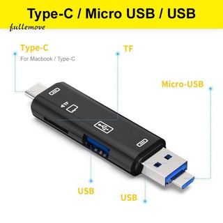 Đầu Đọc Thẻ Nhớ Đa Năng Cổng Micro Usb 2.0 Type-C Tf