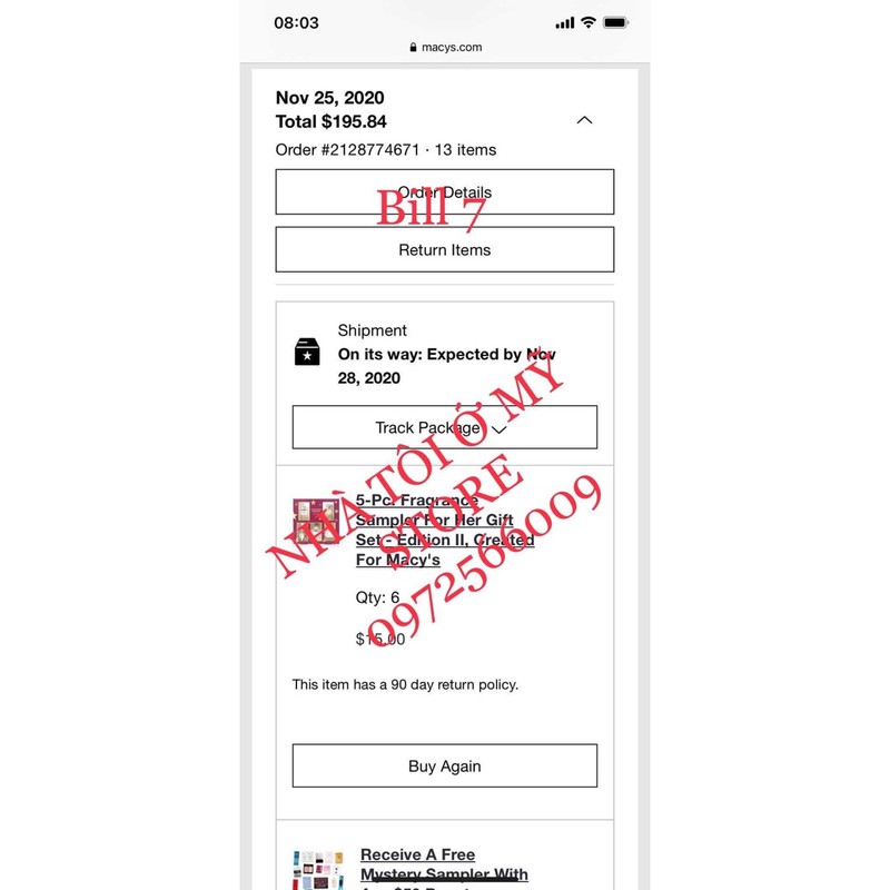 SET NƯỚC HOA NỮ 5 chai 3-7Ml (có bill US-Auth) | BigBuy360 - bigbuy360.vn