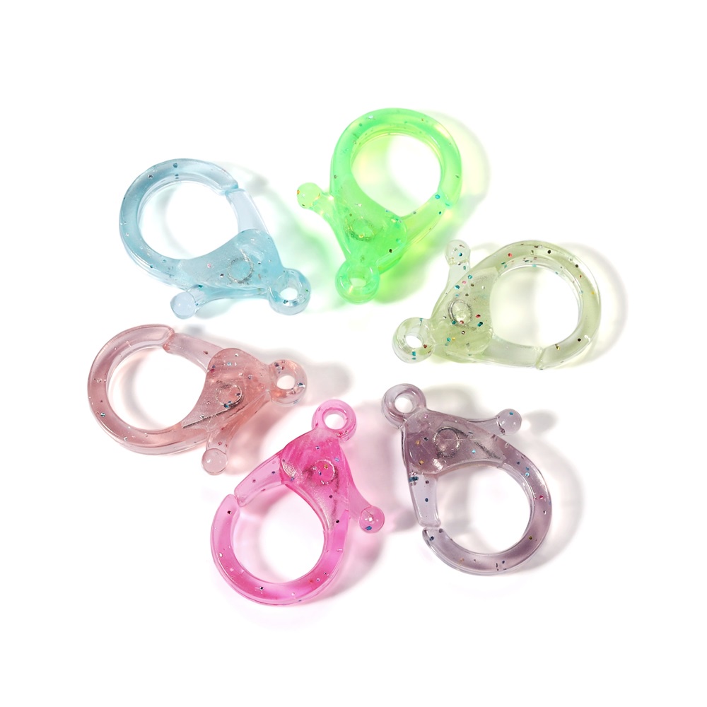 Set 30 móc nhựa St.kunkka 25x15mm nhiều màu sắc tự làm móc dây khẩu trang