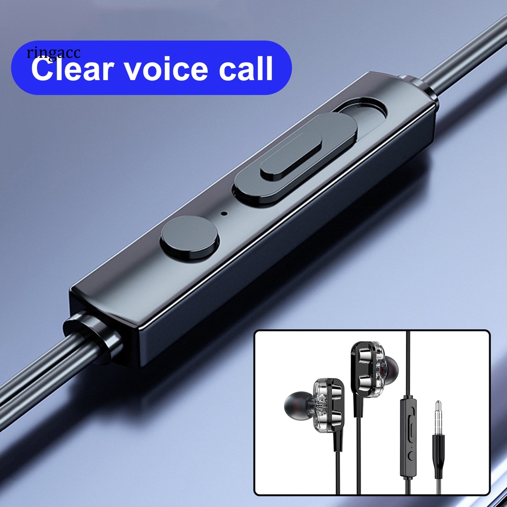 Tai nghe kim loại RGA 3.5mm hai lõi di động cho game thủ