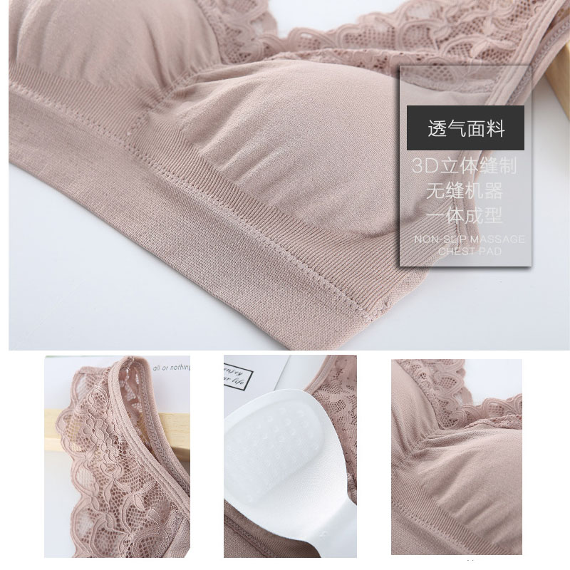 Ready Stock  40-90kg M/XL/XXL Plus size underwear lace breast wrap chest beauty back women bra lingerie