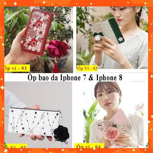 Bao da iphone 7 và bao da 8, ốp ví iphone 7 hàng bền đẹp