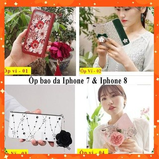 Bao da iphone 7 và bao da 8, ốp ví iphone 7 hàng bền đẹp
