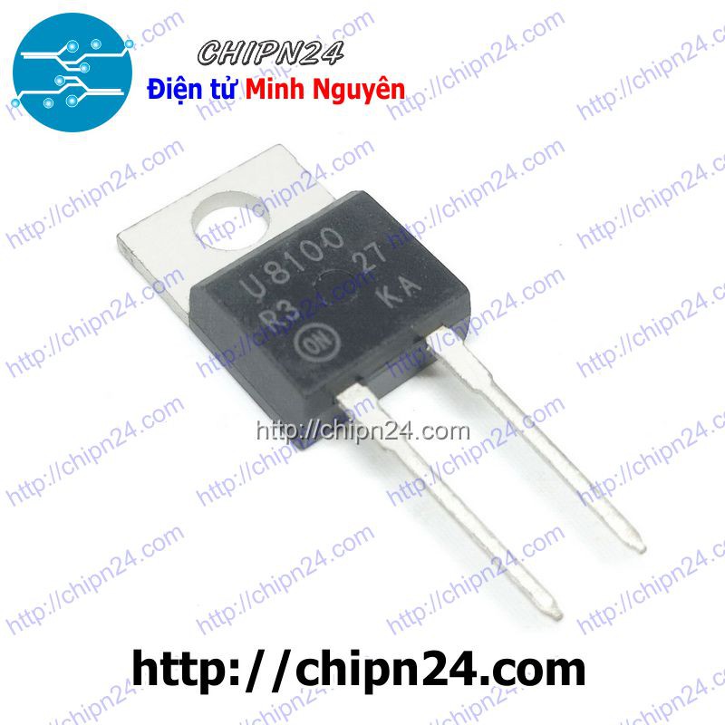 [2 CON] Diode MUR8100CT TO-220 (MUR8100 U8100) [Diode Schottky]