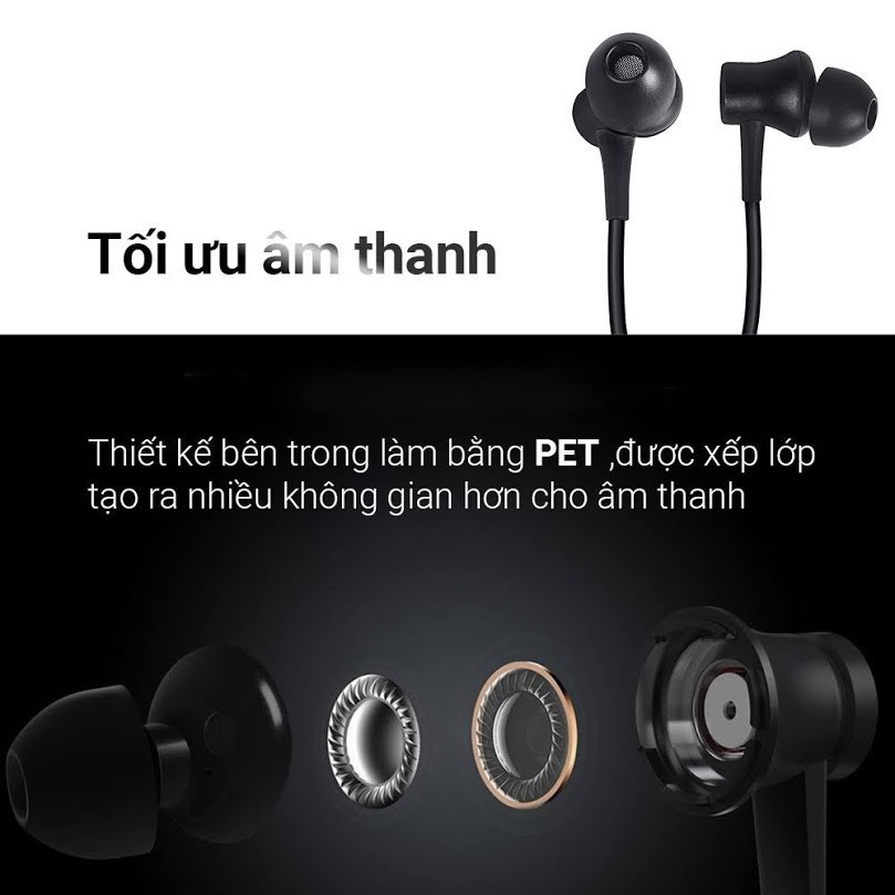 Tai nghe Xiaomi Piston Lite 2017 âm thanh chống ồn tương thích với mọi thiết bị điện thoại