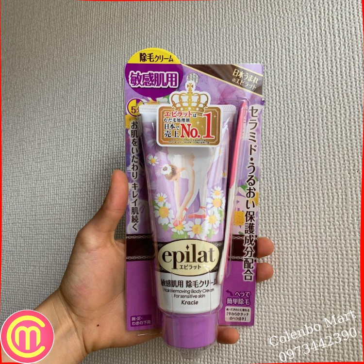 (Auth- Ảnh Thật) Kem Tẩy Lông Epilat Tím 150G Nhật Bản ( Chuyên Dành Cho Da Nhạy Cảm) | BigBuy360 - bigbuy360.vn
