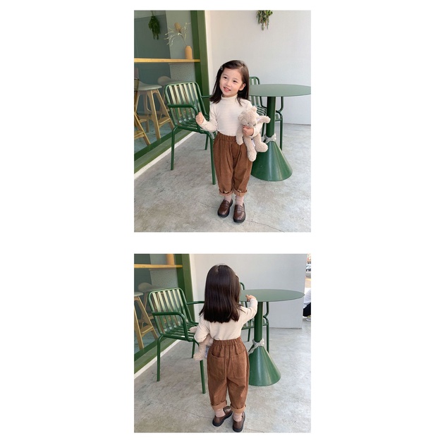 [Babycat] Hàng Có Sẵn Quần Nhung Lông Cừu Dáng Rộng Một Mảnh Phong Cách Nhật Bản Hàn Quốc Thời Trang Mùa Thu 2022 Dành Cho Bé Gái