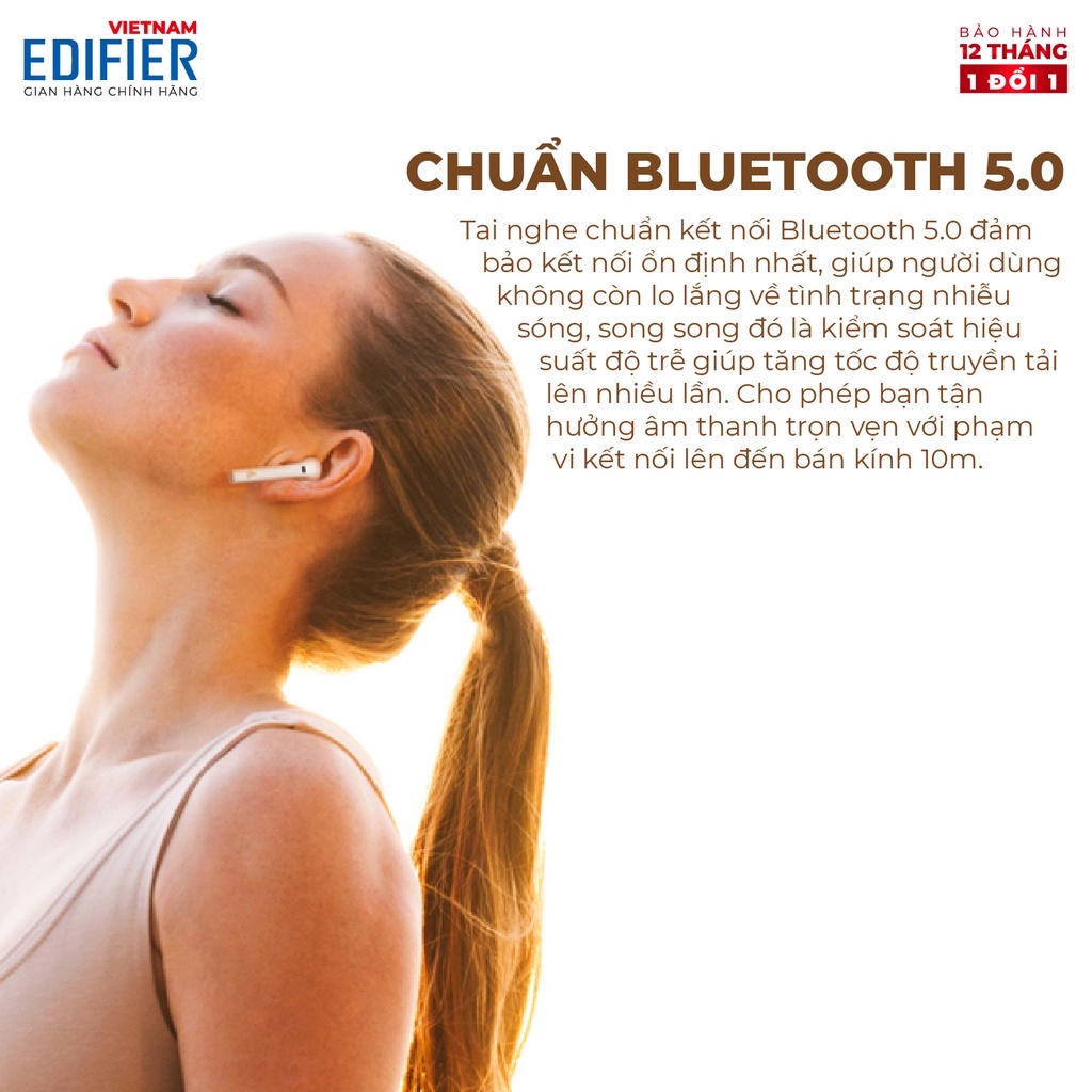 Tai nghe Bluetooth 5.0 EDIFIER Lollipods - Phiên bản Pikachu - 24 giờ Playtime - Kháng nước IP54