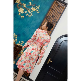 Đầm Hoa Buộc Nơ Cổ EDINI - D1340