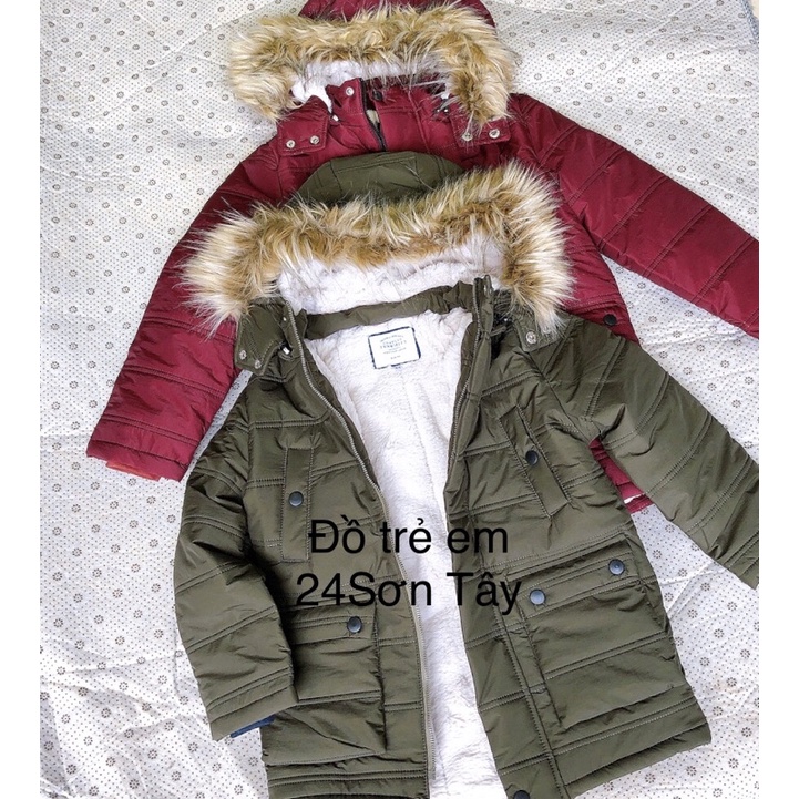 Áo parka lót lông cho bé lớn