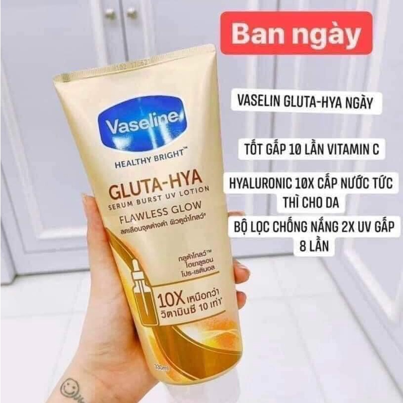 Dưỡng Thể VASELINE 10X SERUM GLUTA-HYA 330ML Thái Lan Mẫu Mới