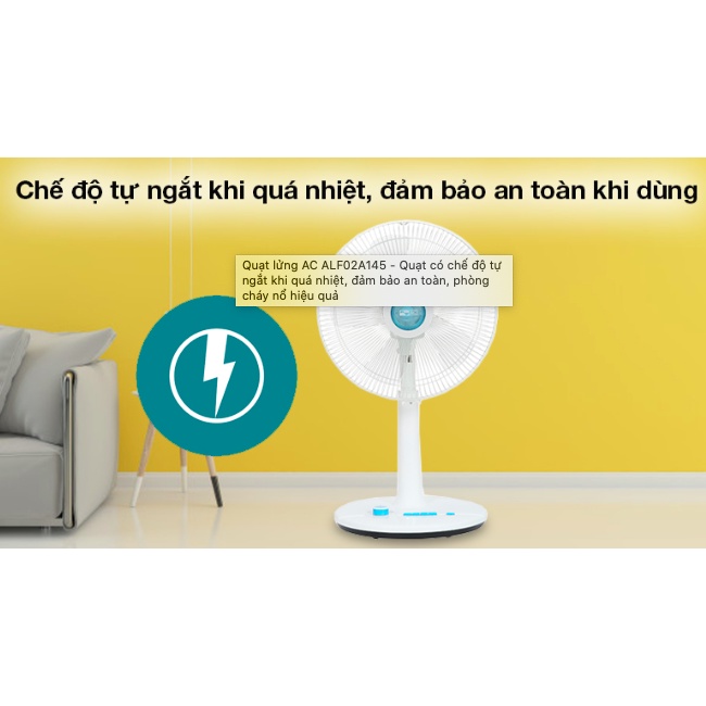 Quạt Lửng AC ALF02A145 50W, Bảo Hành 24 Tháng, Đổi Mới 6 Tháng Đầu
