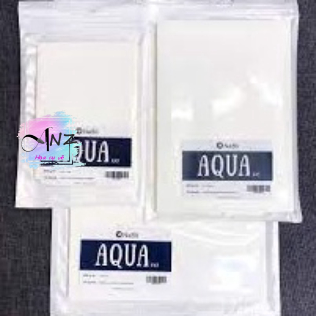 Giấy Vẽ Màu Nước NaBii Aqua Fat 300gsm Xấp 16 tờ A6/A5/A4