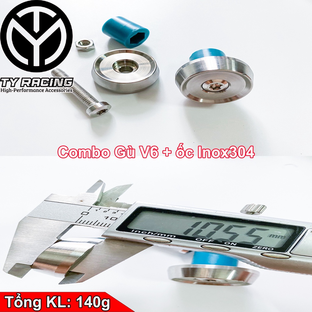 Gù tay lái Salaya đầy đủ phụ kiện gắn xe máy Chuẩn Inox304 xịn - TY Racing