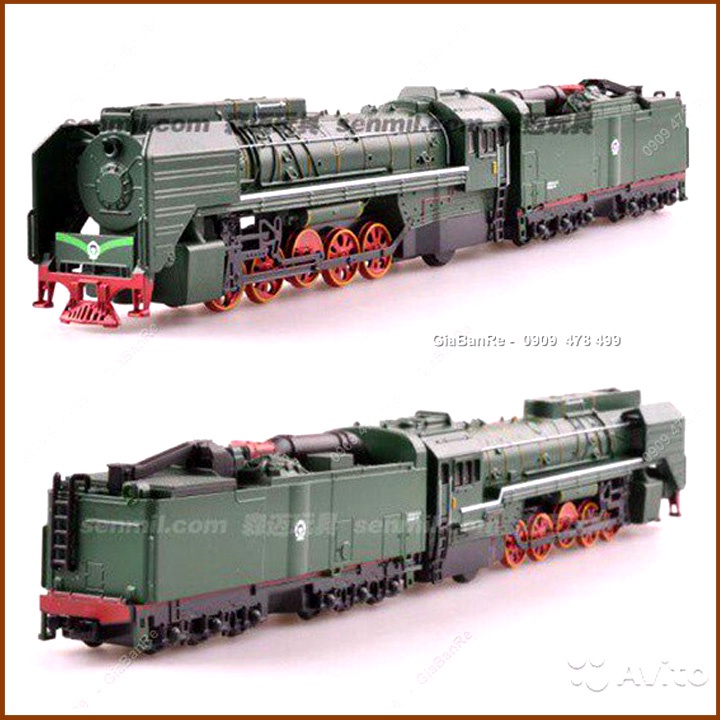 Mô Hình Sắt Đầu Tàu Hỏa Classic Xe Lửa Than Đá Và Toa Than Tỉ Lệ 1:87 - 7779d
