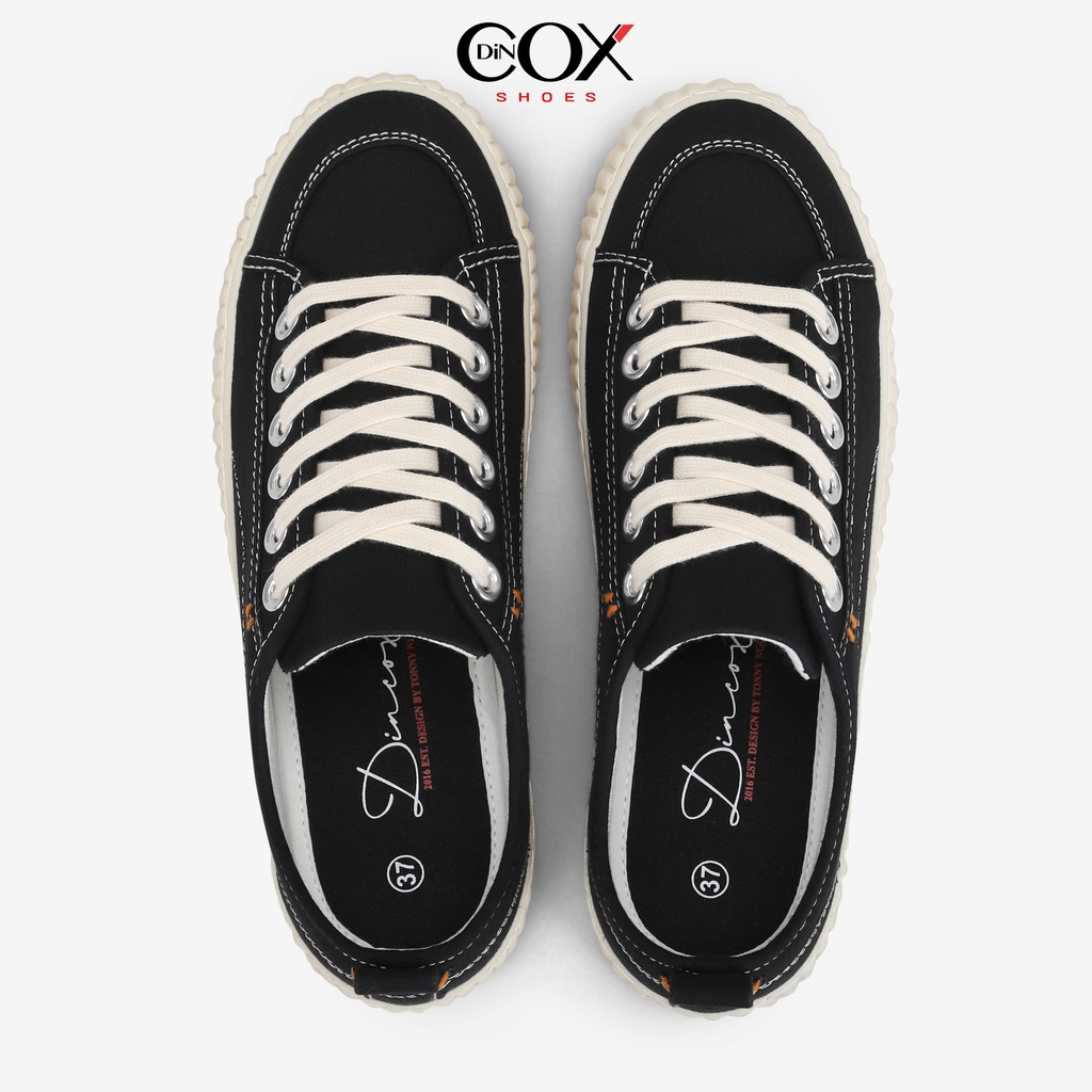 Giày Sneaker Vải Unisex DINCOX D27 BLACK Đơn Giản Hiện Đại
