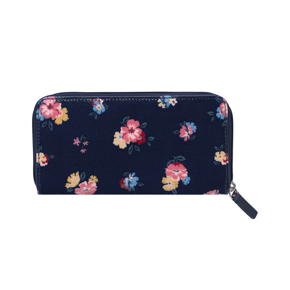 Cath Kidston - Ví cầm tay Continental Zip Wallet Meadow Bunch - 984812 - Navy