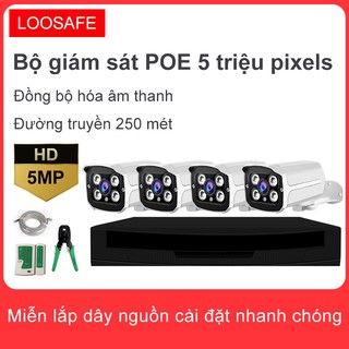 Trọn Bộ Camera 4 Mắt  5Mp DS-2CE16B2-IPF FULL HD 1080P, Đầu DS-7108HGHI-F1 Full Phụ Kiện Lắp Đặt