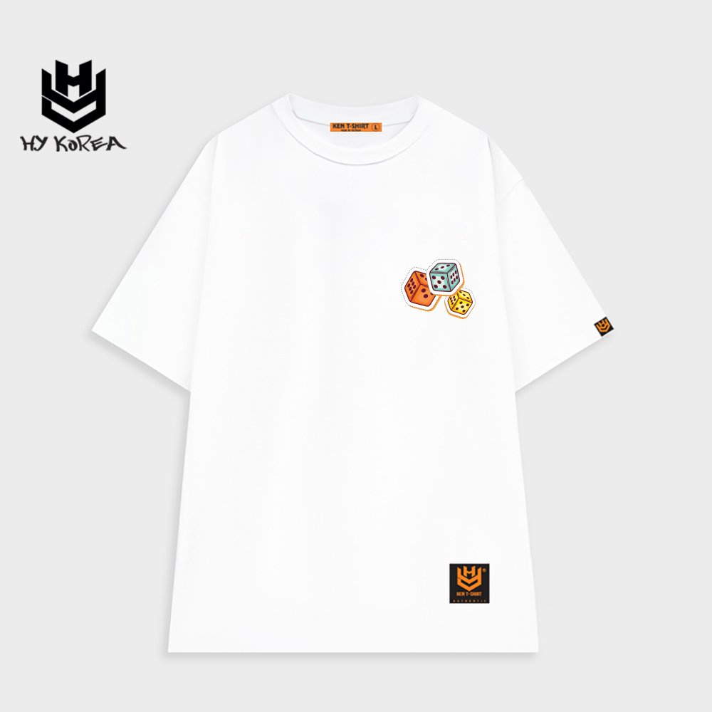 Áo thun unisex tay lỡ Mực Black Brird 744 HY KOREA nam nữ form rộng.