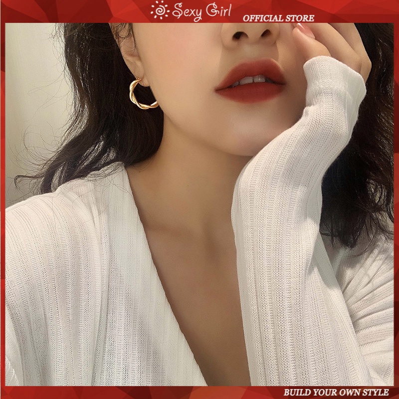 Khuyên Tai Nữ Hình Tròn Thời Trang Hàn Quốc Cá Tính